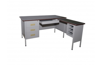 EI-S101/LT 5' L-Shape Pedestal Desk