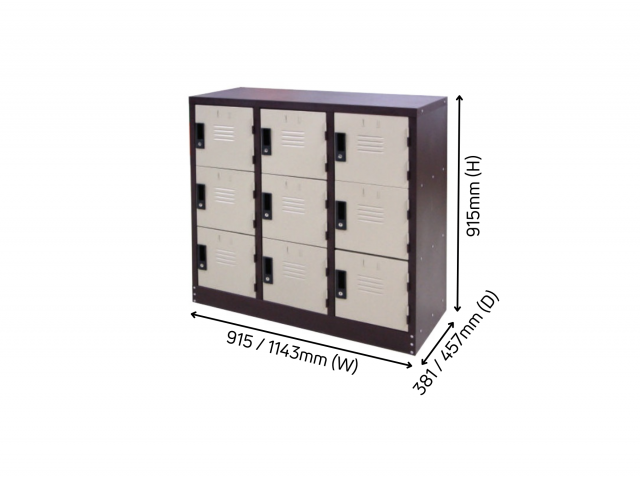 EI-S129/A | EI-S130A - 9 Compartments Steel Locker