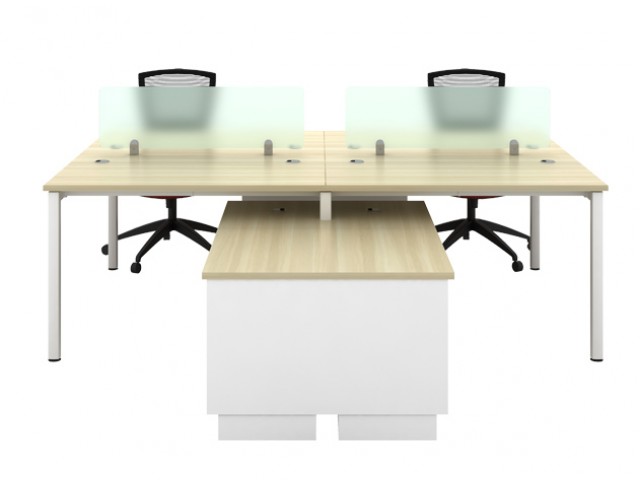 T-ST127-4 Desking System Cluster Of 4 T-ST127-4 Desking System Cluster Of 4